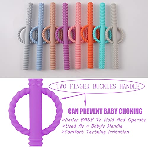 YAPROMO Baby Teething Chewy Tubes with Safe Shield,Hollow Baby Teething