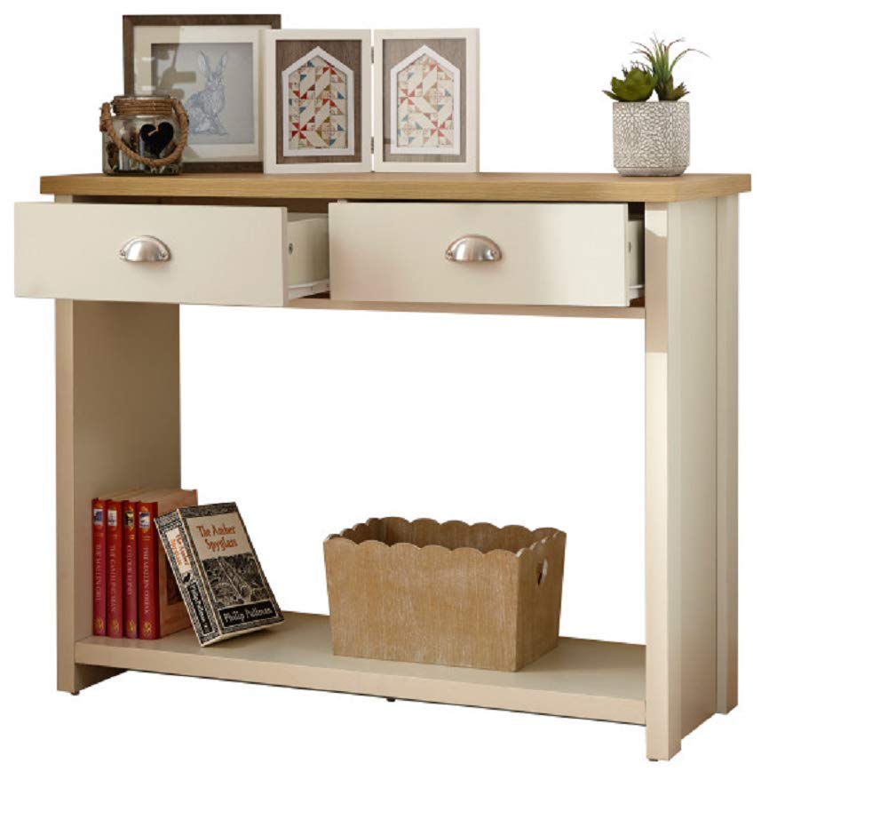 Lancaster Grey & Oak Coloured Occasional Range - Tables Sideboard Tv Cabinets#Console Cream