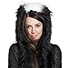 Faux Fur Animal Winter Snow Ski Hats Hoods Skunk with Mittens Unisex Gloves Scarf with Paws
