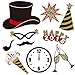 Amandir 2019 New Photo Booth Props Kit 37 Pcs with Merry Christmas Banner for Xmas Decorations Theme Party Favors, style 4, Style 3