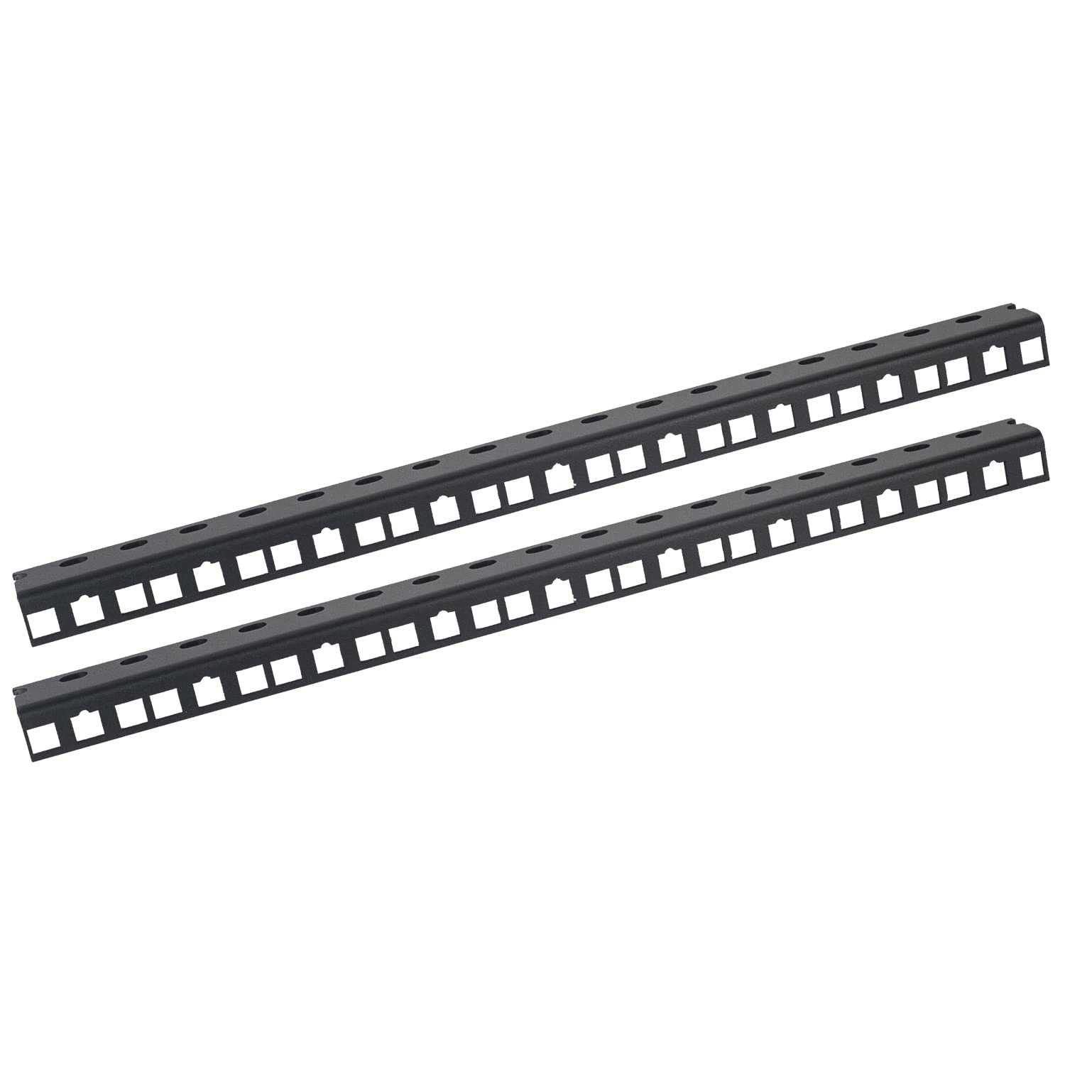 HMF 66809-02 Rack Rail for Server Cabinet, Pack of 2, 10 Inch, 9 U, Black