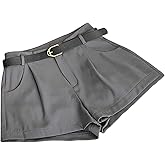 SHENHE Women's High Waisted Dressy Shorts Wide Leg Pleated Business Casual Work Shorts