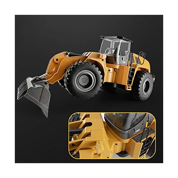 W&HH RC Bagger,Rc Radlader Bagger 1:14,10 Kanal Ferngesteuerter Bagger Kettenbagger Spielzeug Für 6-15 Kinder Geschenk – Bild 6