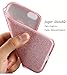 TOZO for iPhone 7 Case iPhone 8 Case Shiny Bling Crystal Sparkle Premium 3 Layer Hybrid PC+TPU TPU Soft Grip – 4.7 Pink