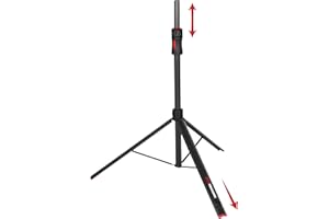Gator Frameworks ID Series Speaker Stand with Lift Assist and Adapter to Fit 35mm and 38mm Speaker Mounts; 48"/75" Min/Max He