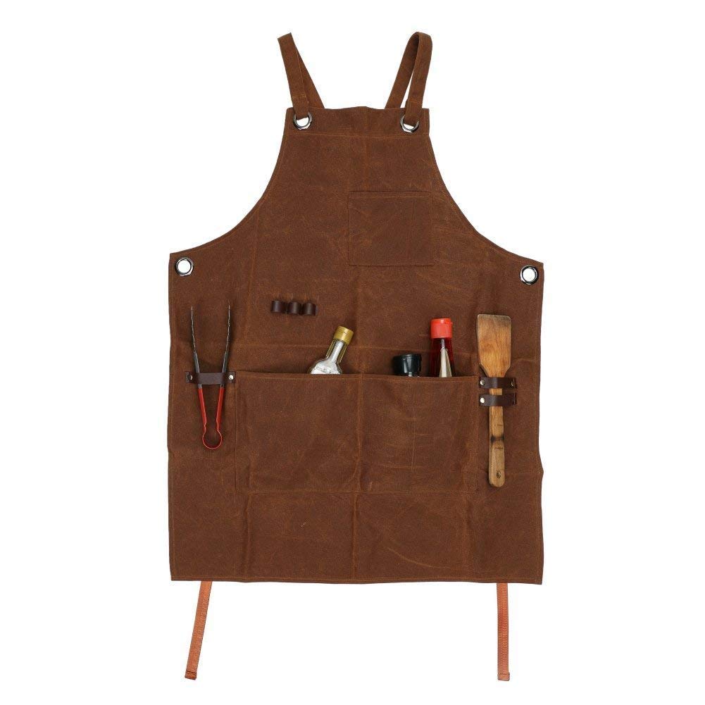 Work Apron for Men Women, Heavy Duty Carpenters Apron Woodworking Welding Apron Workman Apron Gardening Apron Waterproof Tool Apron Tool Gifts for Men Carpenters