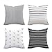 Set of 4 Pillow Covers Stripe Pattern Throw Pillow Case Daily Decorations Sofa Throw Pillow Case Cushion Covers Zippered Pillowcase 18