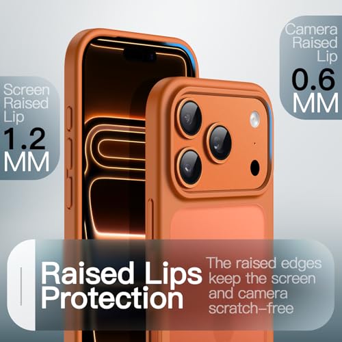 JETech Matte Case for iPhone 17 Pro Max 6.9-Inch, NOT for iPhone 17/17 Pro, Shockproof Military Grade Drop Protection, Frosted Translucent Back Minimalist Phone Cover, Anti-Fingerprint (Orange)