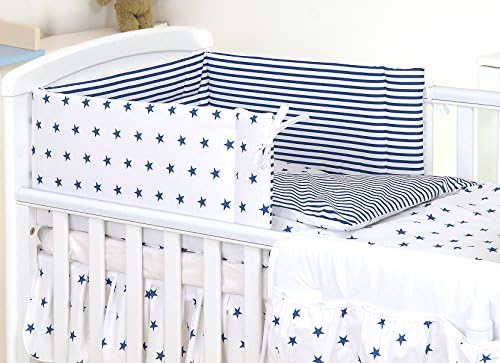 3 PCS Baby Bedding Set to FIT COT & COT Bed - 100% Cotton (to fit cot Bed 140x70cm Mattress Size, 18)