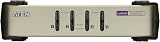 ATEN CS84U 4 Port PS2 USB KVM Switch with 4x Custom Cables Metal view 5