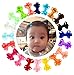 40pcs Mini Grosgrain Ribbon Pinwheel Hair Bows Alligator Clips for Baby Gilrs Toddlers Kids in Pairs (20 Pairs 615)