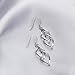Dazzle Flash Platinum Plated Linear Swirl French Wire Dangle Drop Earrings-ESS002