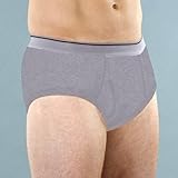 Prime Life Fibers M100GRYLG3PK Wearever Large Mens Incontinence Brief in Grey - 3 Pack