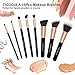 Makeup Brushes 15 Pcs Premium Synthetic Makeup Brush Set for Foundation Powder Blending Blush Eye Shadow Highlighter Concealer Lip Professional Brushes with PU Leather Roll Bag