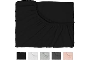Hotella 100% Microfiber 60"x80" Queen Size Fitted Sheet Only, Hotel Quality Deep Pocket Bottom Sheet, Up to 14 inch Bedding Matress Protector, Machine Washable and Non-Fade, Stay in Place,Black