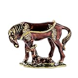 Vintage Style Jewelry Organizer Holder New Mare Horse with Baby Ring Holders for Jewelry Collectable Horses Decorative FigurinesTrinket Small Box （3.5