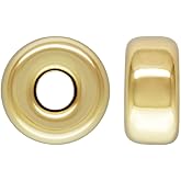 10pcs Adabele Real 1/20 14K Gold Filled 4mm (0.16 Inch) Round Rondelle Bead Small Loose Beads Spacer (Hole 1.2mm) Non Tarnish for DIY Craft Jewelry Making JK2-H4