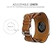 MoKo Compatible Band Replacement for Apple Watch 38mm 40mm Series 4/3/2/1, Genuine Leather Smart Watch Band Cuff Strap - Brown (Not Fit 42mm 44mm Versions)