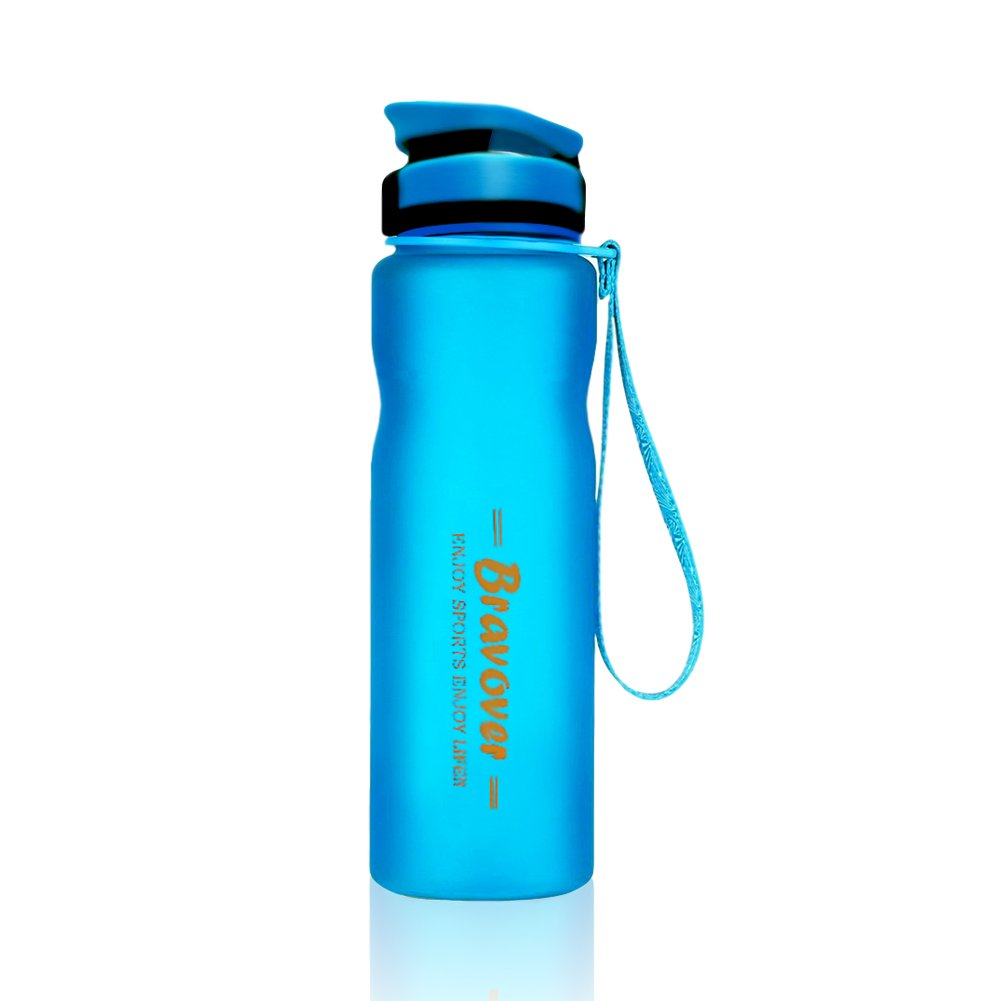 Leak proof bpa free water bottle 1 litre Eco Friendly Plastic - sports bottle for running, gym, yoga, outdoors and camping (Blue)