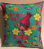 Trolls Pillow HANDMADE New Troll Movie Smile Pillow Valentines Day Made USA Pillow is approximately 10