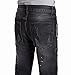 Men's Black Straigth Jeans with Destroyed Broken hole Zipper-deco