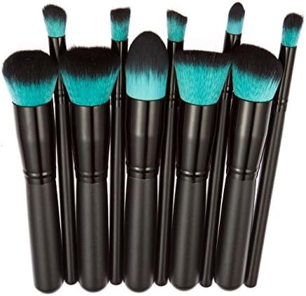 AMarkUp 10Pcs Makeup Brushes Set, Premium Synthetic Kabuki Brush for Face Powder Foundation