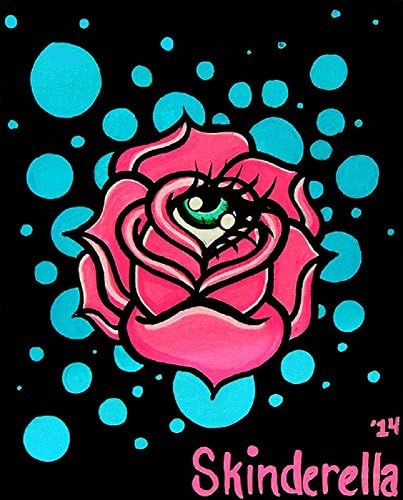 Stop and Smell the Eyeball by Skinderella Pop-Art Roses w/ Eye Canvas Art Print