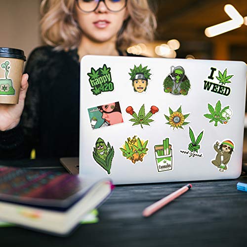 100PCS Green Stickers, Sticker for Water Bottles Laptop Computer Phone Cool Stickers