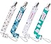 Pacifier Clip, 4 Pack, Unisex Stylish Design Pacifier Teething Toy Holder, Fits All Pacifier Styles for Girls and Boys - Unique Baby Shower Gift (Gift set)