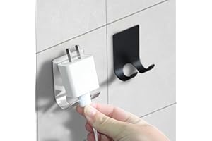 304 Stainless Steel Outlet Hook, Heavy Duty Power Cord Organizer, Wall Mount Cable Holder for Home, Office & Garage