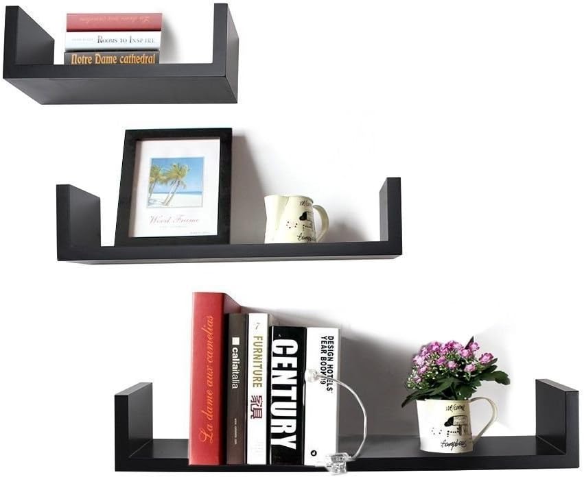GRAZIA Corner Shelf Beautiful Medium Density Fibreboard Wall Mounted Fancy Decor Rack Shelves (Brown)
