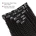 ABH AMAZINGBEAUTY HAIR Afro Curly Clip in Hair Extensions Real Human Hair 4A 4B Curly Clip ins for Black Women 120g 7 Pieces 17 Clips, #1B Natural Black 22 Inch