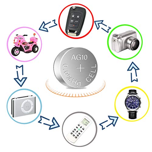 SKOANBE 20Pack LR1130 389 AG10 Button Cell Batteries 1.5V Battery