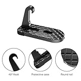 EDAL Car Doorstep Folding Ladder with Hook Easy to Access the Rooftop U Shaped Doorstep with Safety Hammer Function Vehicle Folding Car Door Steps for JEEP, SUV, TRUCK