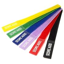 Seismic Audio - SA-V8LCR6 - Colored Velcro Cable Ties - 8 Inches - (Pack of 6)
