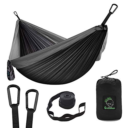 Grassman Camping Hammock Double & Single Portable Hammock with Tree