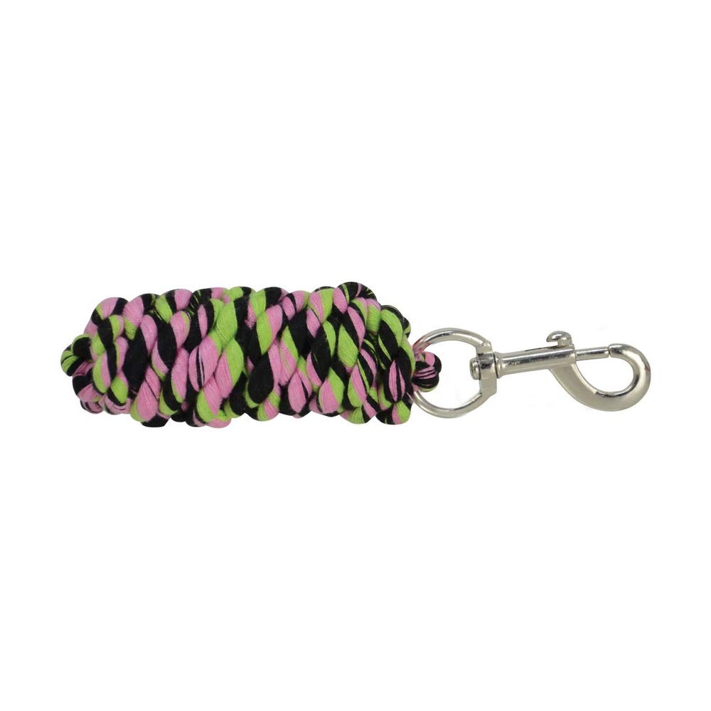 Hy Three Toned Lead Rope (2m) (Black/Pink/Green)