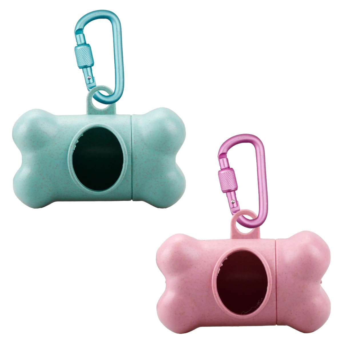 Dog Waste Bags - Bone Shaped Dog Bag Dispenser, Leak-Proof with Clip
