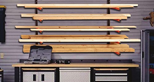 KASTFORCE KF1002 Lumber Storage Rack 5-Level System 110lbs per Level with Material Stop Holes and Durable Sheet Metal Screws, Wood Rack, Workshop Rack - Thumbnail 4