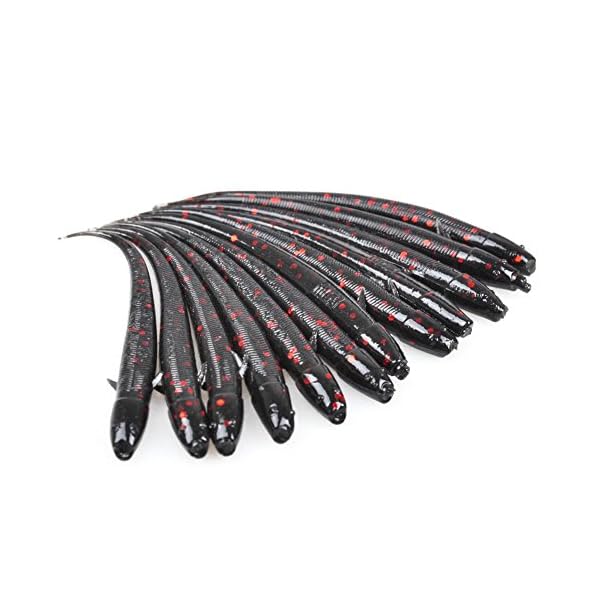 SALE-Yoshikawa-Bait-Wiggle-Worm-Soft-Plastic-Fishing-Lure-Drop-Shot-Spring-Bass-Lures-Perch-3-Watermelon