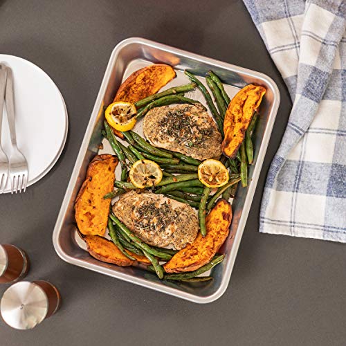 Ultra-Cuisine-Baking-Pan-with-Cooling-Rack-Set-13x18-Half-Sheet-Pan-Size-Includes-Aluminum-Baking-Sheet-Oven-Safe-Stainless-Steel-Baking-Rack-Durable-Easy-to-Clean-Commercial-Quality