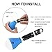2 Pack Portable LED Lantern Lamp, Ecurfu Bulb Tent Light for Backpacking Hiking, Battery Powered Camping Equipment for Outdoor & Indoor Blue