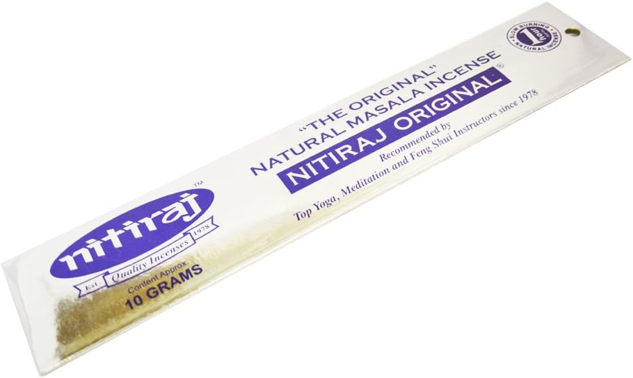 Nitiraj Original Quality Masala Incense Sticks (Silver & Blue Pack) 12g
