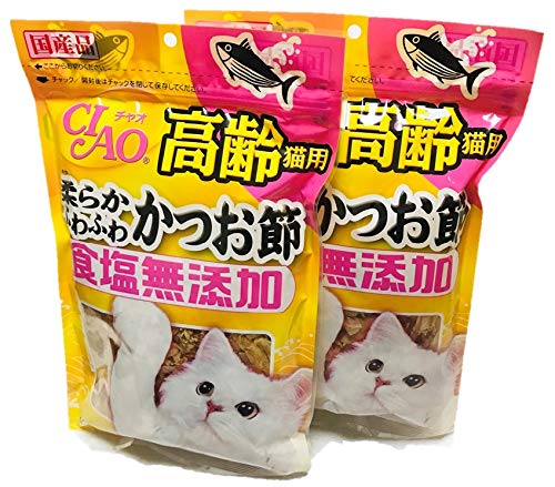 チャオ (CIAO) 食塩無添加 高齢猫用 柔らか ふわふわ かつお節 40g ×2個 セット まとめ買い の商品画像