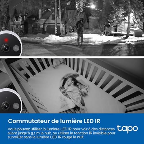 C120 Caméra Surveillance WiFi intérieure ou extérieure, QHD 4MP, Étanche IP66, Détection intelligentes de l'IA, Base magnétique, Double projecteur, Vision Nocturne, Audio Bidirectionnel