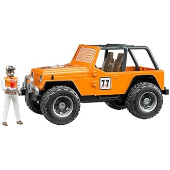 Bruder Jeep Cross Country Racer Vehicle with Driver Orange