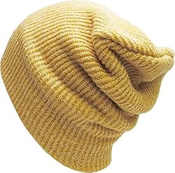 KBW-10 YEL Comfortable Soft Slouchy Beanie