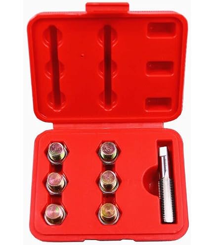 thumbnail image 2 of M15 Oil Pan Drain Plug Thread Repair Kit – 7pc Sump Plug Chaser Set 2 of 2