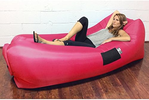 Inflatable Body Lounger - Indoor Outdoor Blow Up Recliner - Pink