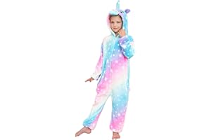 Uniquecos Unicorn Onesie Cosplay Costume Girls Halloween Xmas Pajamas